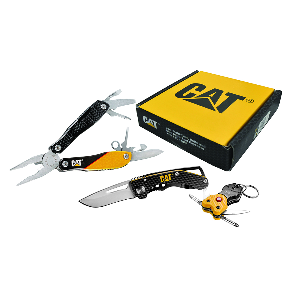 Detail Cat Multi Tool Knife And Flashlight Set Nomer 10