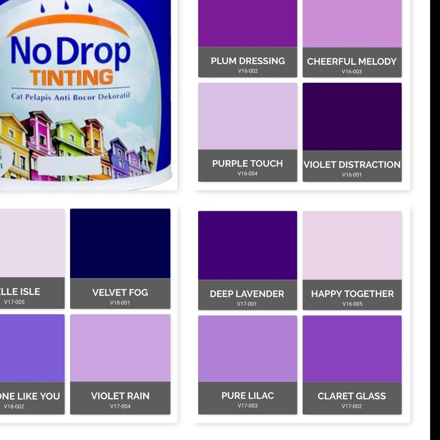 Detail Cat No Drop Ungu Nomer 46