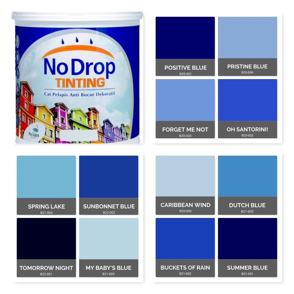 Detail Cat No Drop Warna Biru Nomer 2