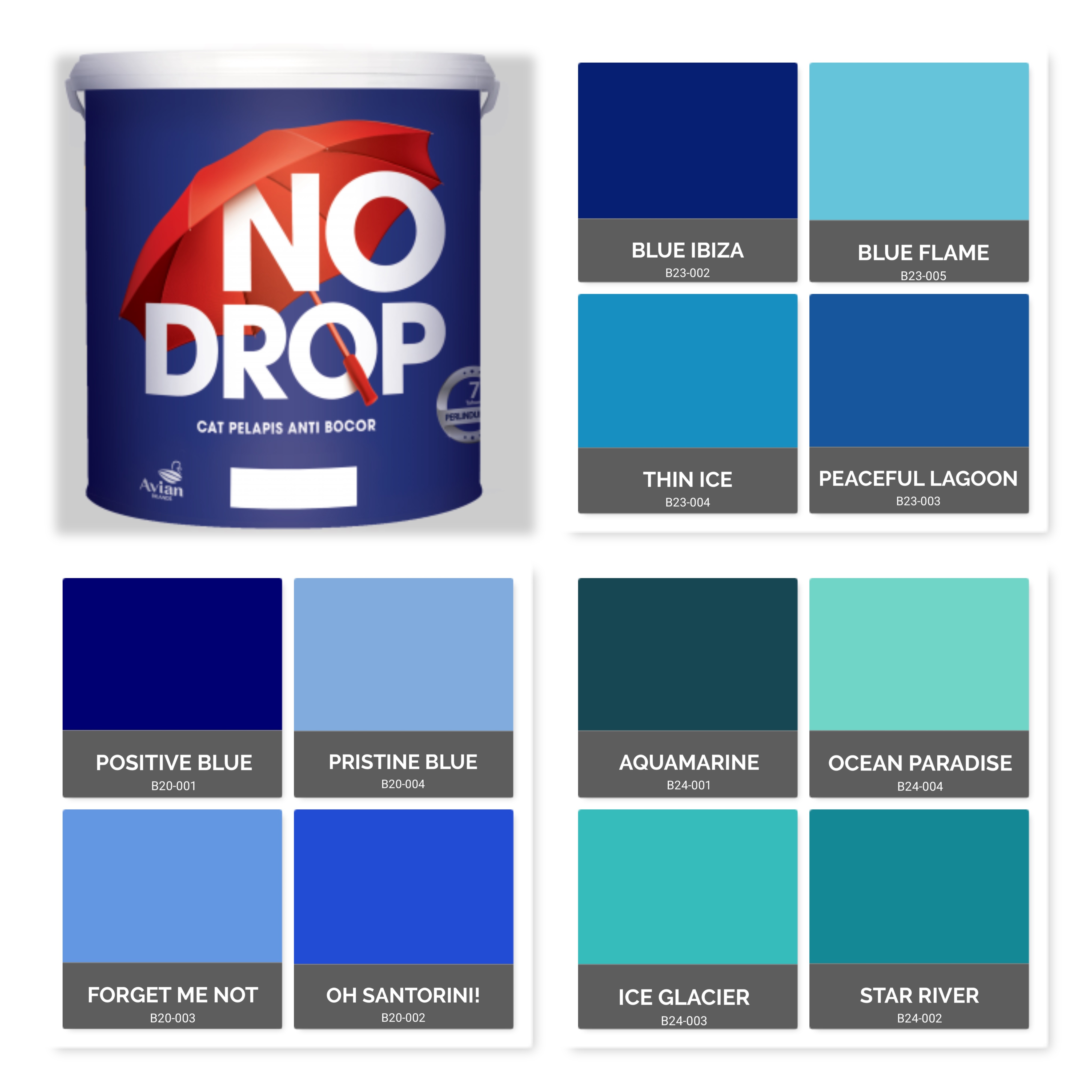 Detail Cat No Drop Warna Biru Nomer 12