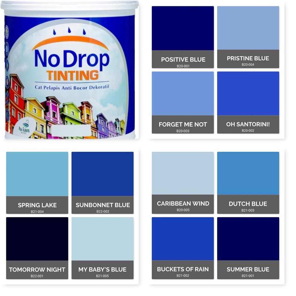 Detail Cat No Drop Warna Biru Nomer 7