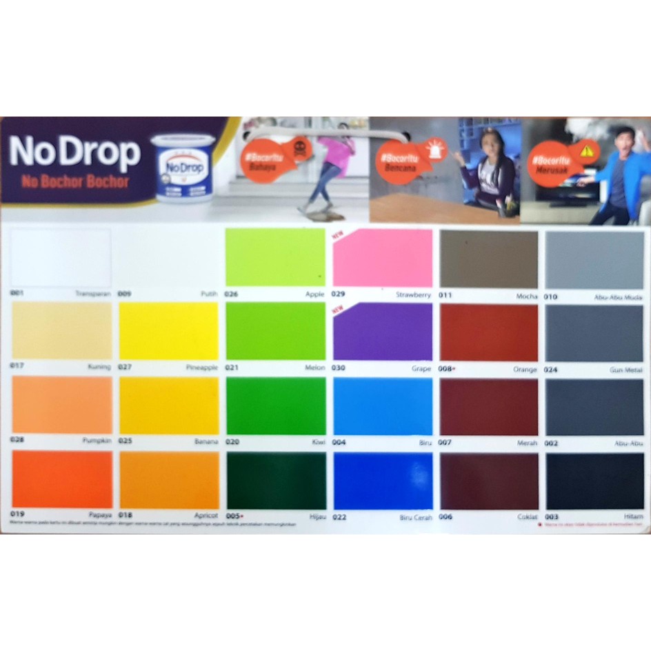 Detail Cat No Drop Warna Kuning Nomer 40