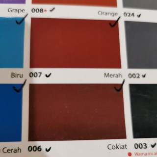 Detail Cat No Drop Warna Merah Maroon Nomer 37