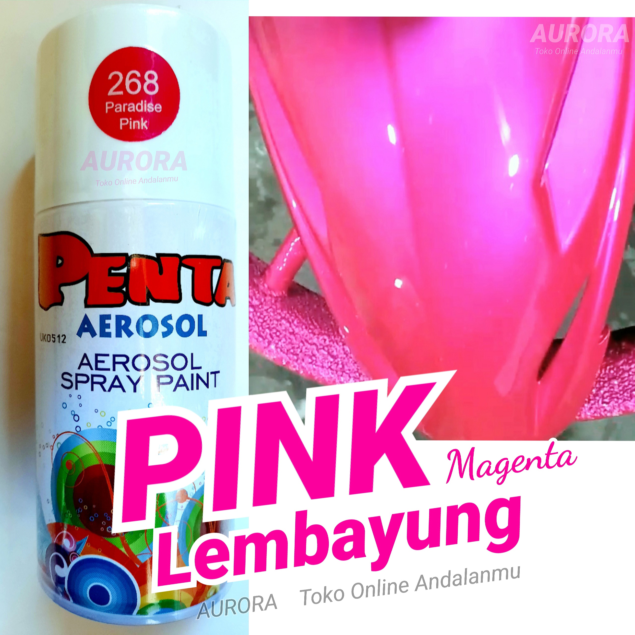 Detail Cat Putih Lembayung Pink Nomer 45