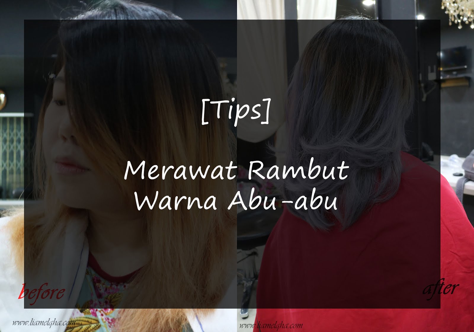 Detail Cat Rambut Ombre Abu Abu Nomer 52