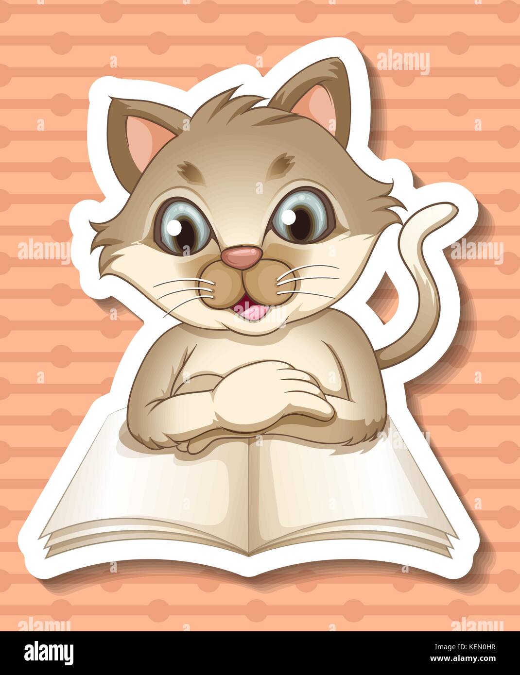 Detail Cat Reading Clipart Nomer 37