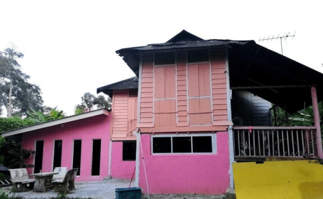 Detail Cat Rumah Kayu Warna Pink Nomer 38