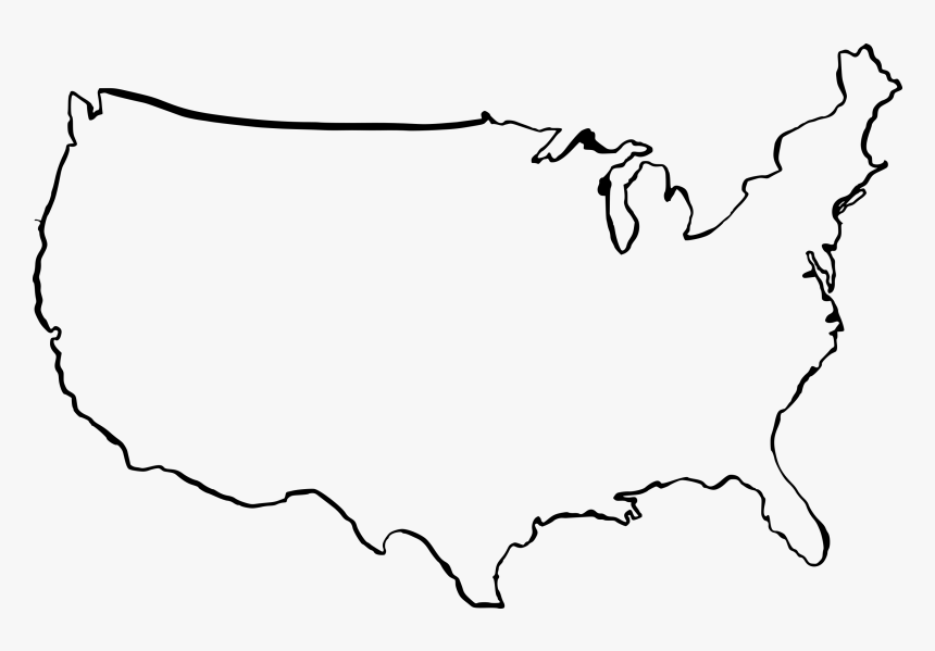 Detail Usa Map Line Nomer 3
