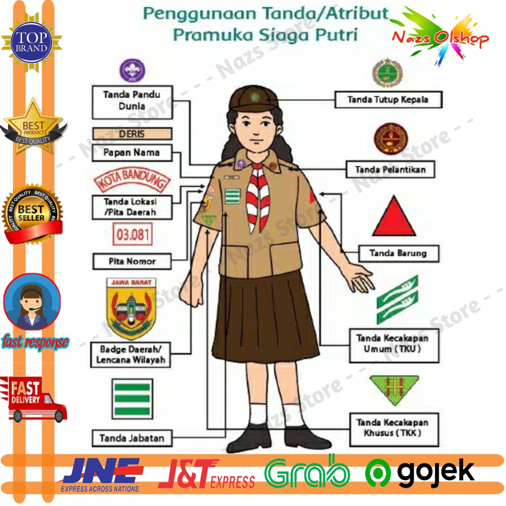 Gambar Atribut Pramuka Lengkap Siaga - KibrisPDR