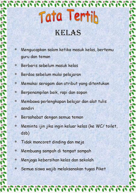 Detail Gambar Aturan Kelas Nomer 32