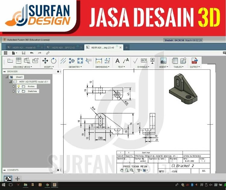 Detail Gambar Autocad 3d Teknik Mesin Nomer 38