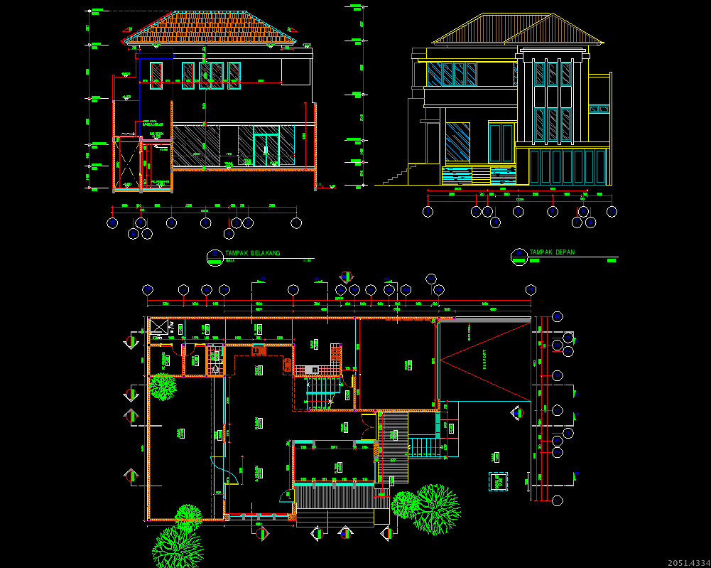 Detail Gambar Autocad Desain Gedung Serbaguna 2 Lantai Nomer 15
