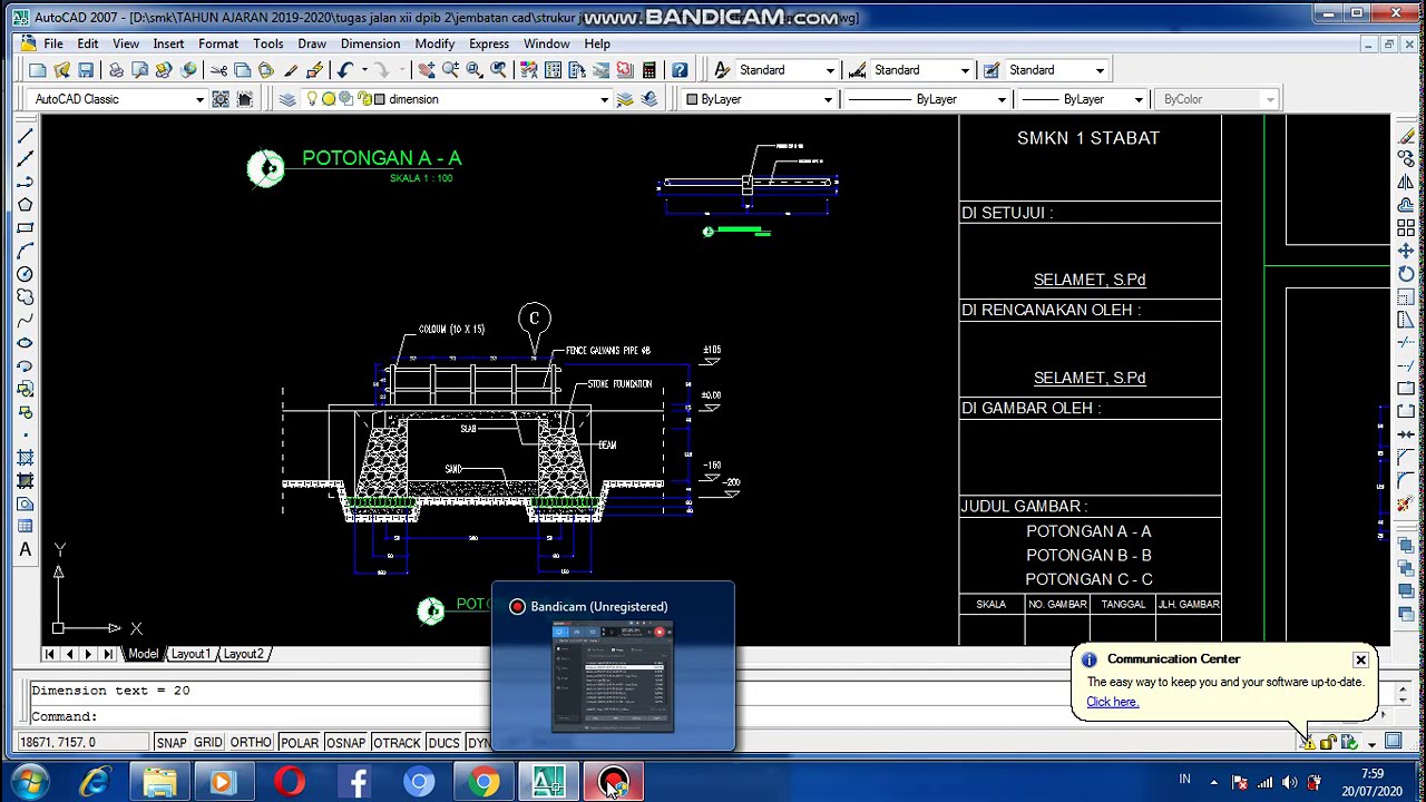 Detail Gambar Autocad Jembatan Beton Nomer 14