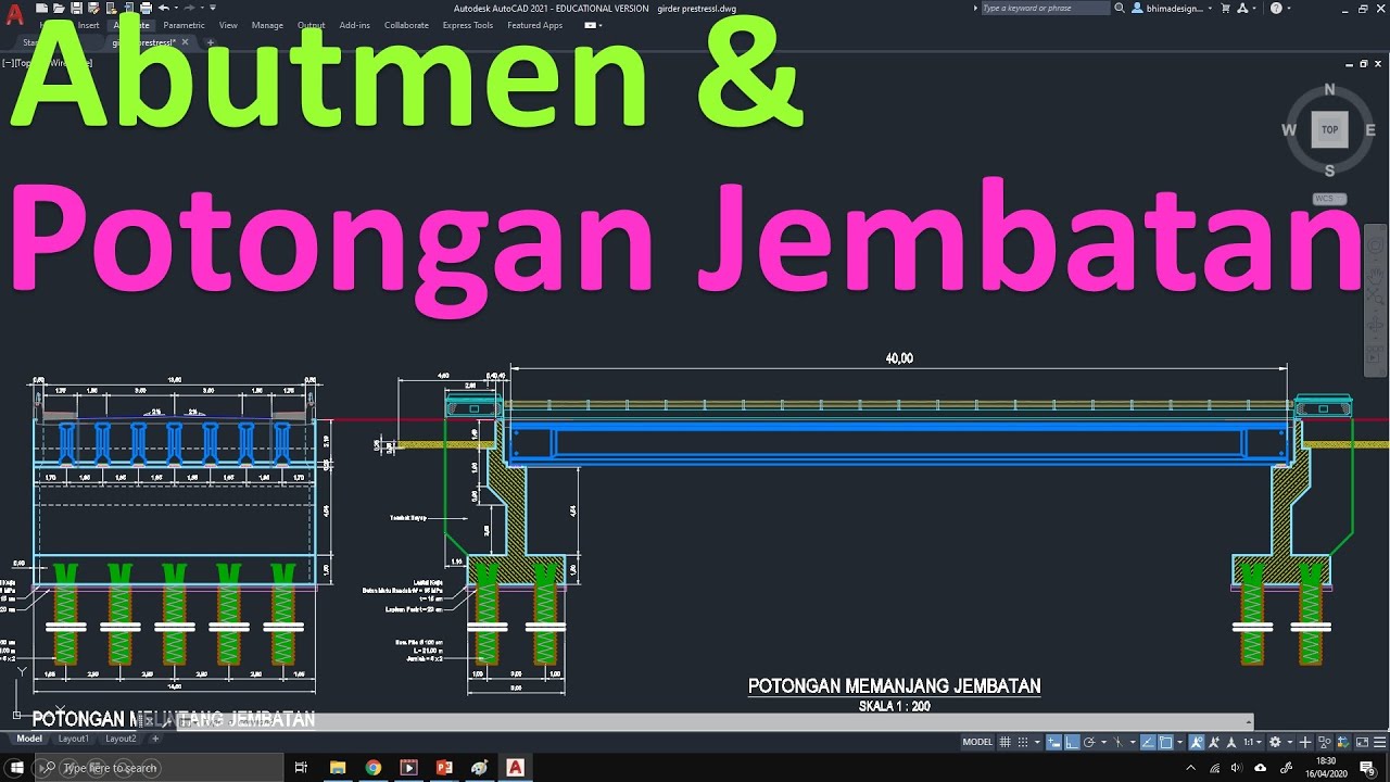 Detail Gambar Autocad Jembatan Beton Nomer 31