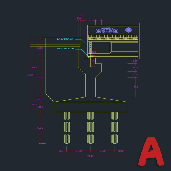 Detail Gambar Autocad Jembatan Beton Nomer 49