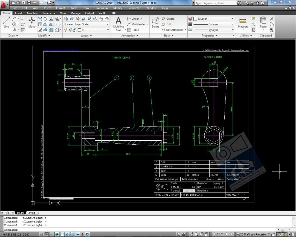 Detail Gambar Autocad Mesin Nomer 25