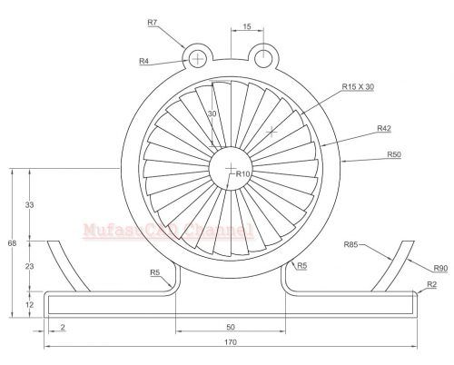 Detail Gambar Autocad Mesin Nomer 4