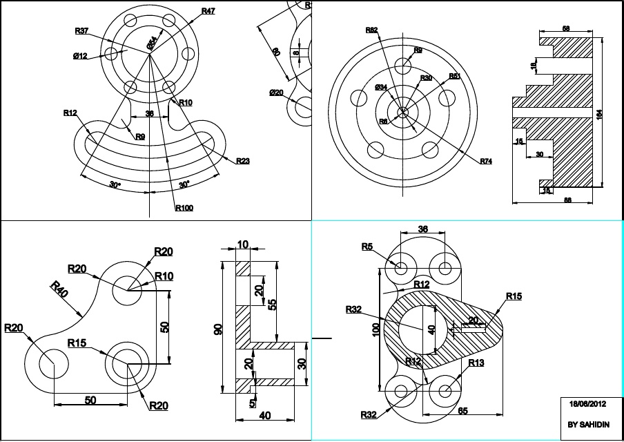 Detail Gambar Autocad Mesin Nomer 29