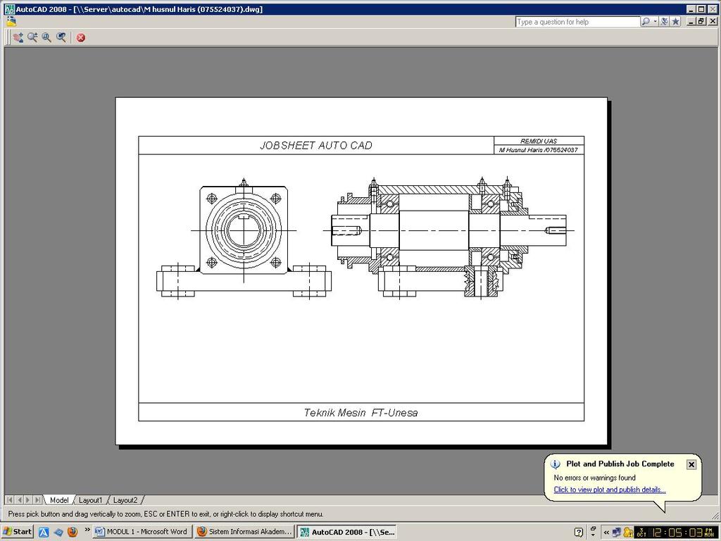 Detail Gambar Autocad Mesin Nomer 37