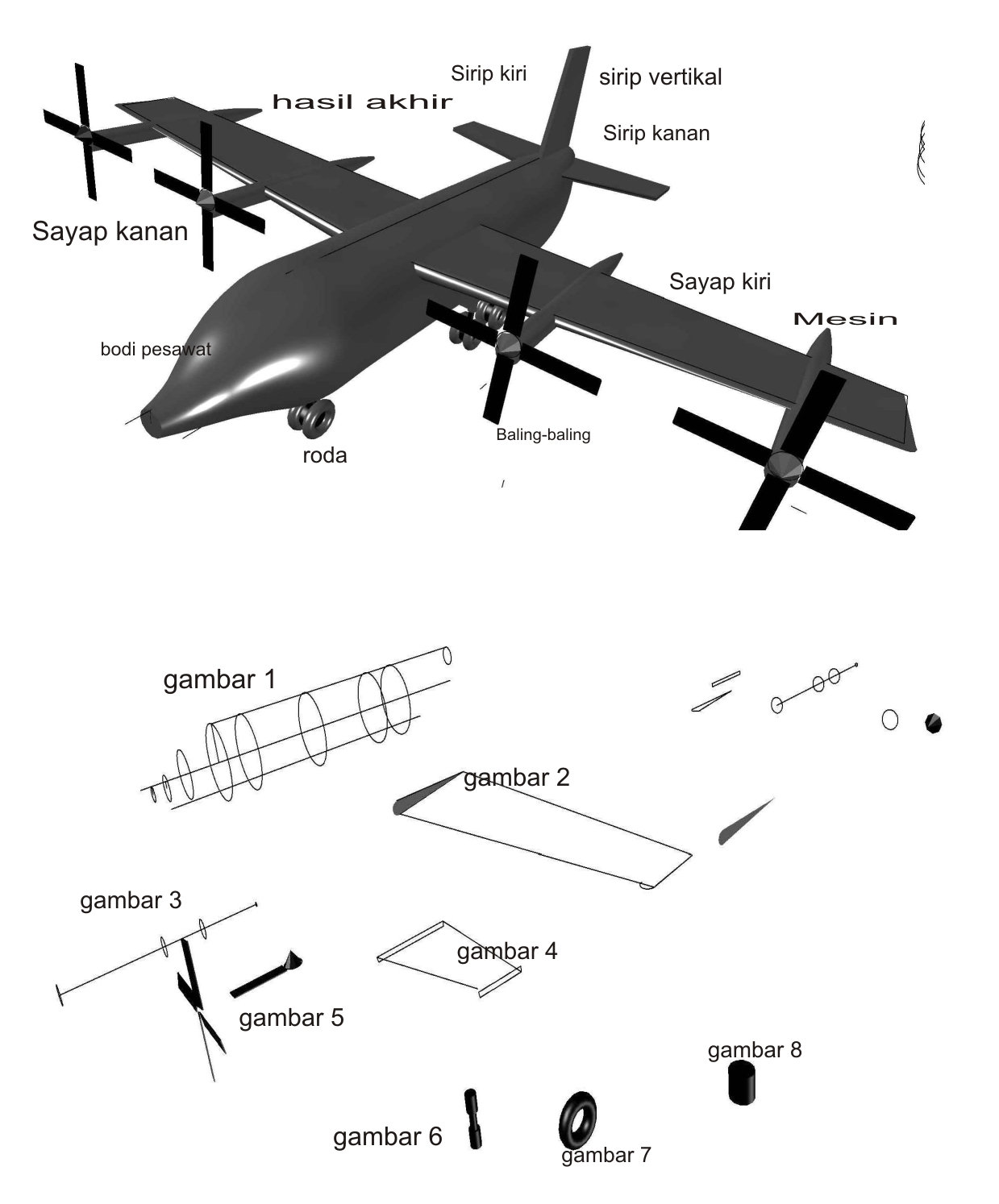 Detail Gambar Autocad Pesawat Nomer 24