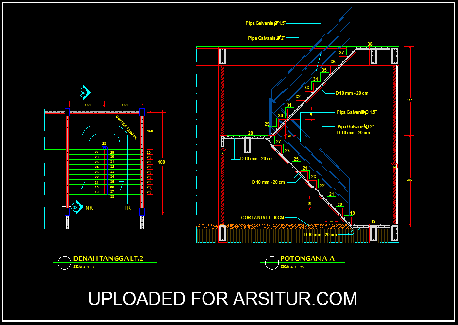 Detail Gambar Autocad Pipa Sni Potongan Nomer 15