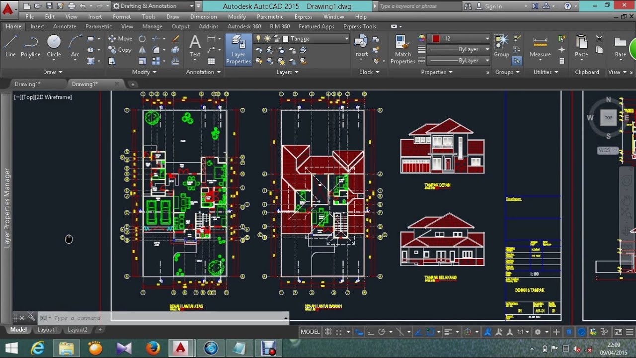 Detail Gambar Autocad Rumah Nomer 29