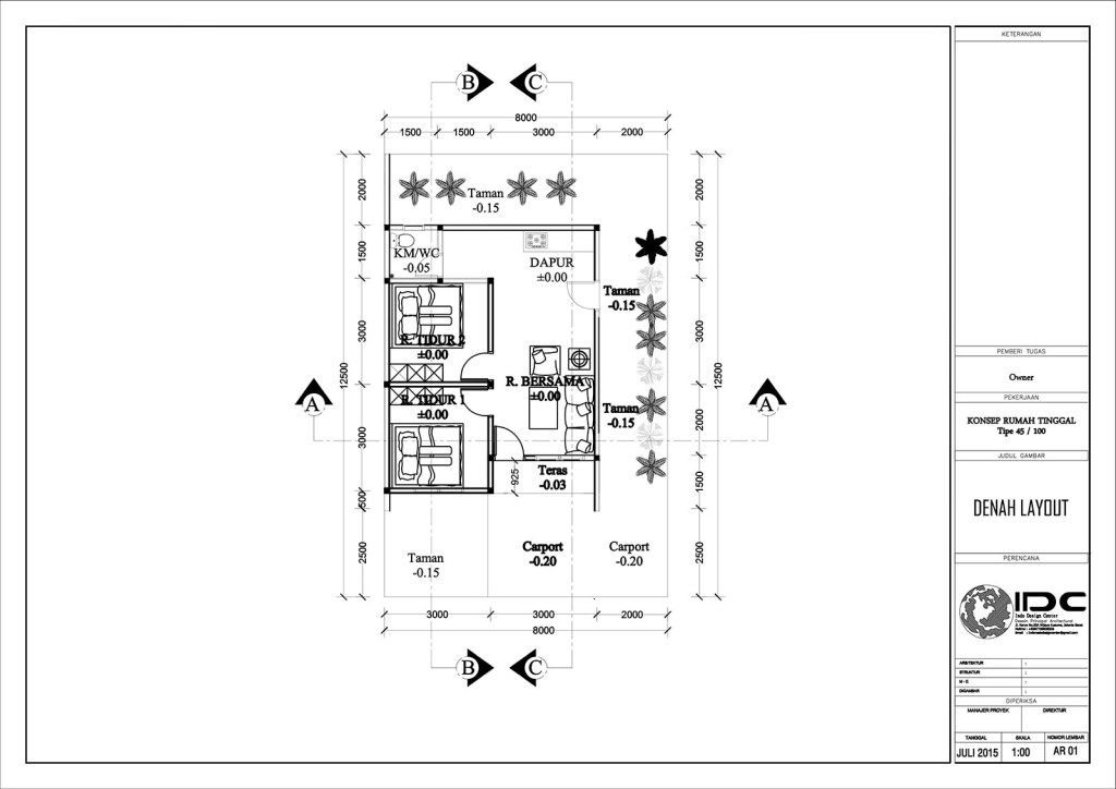 Detail Gambar Autocad Rumah Tipe 42 Nomer 43