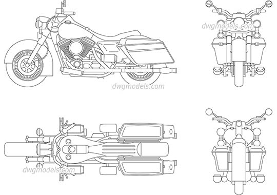 Detail Gambar Autocad Sepeda Motor Dwg Nomer 3