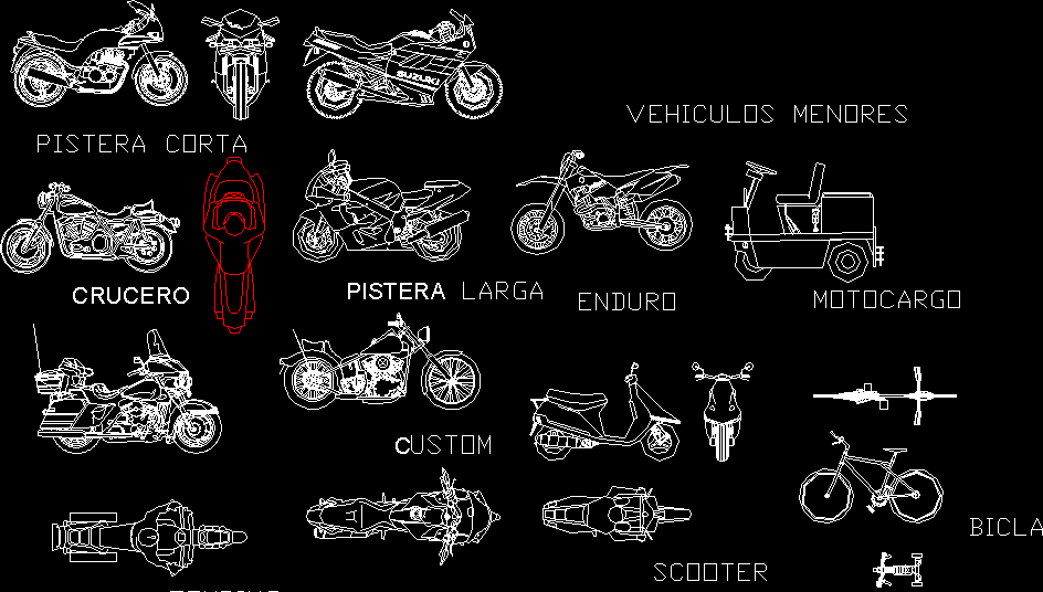 Detail Gambar Autocad Sepeda Motor Dwg Nomer 4