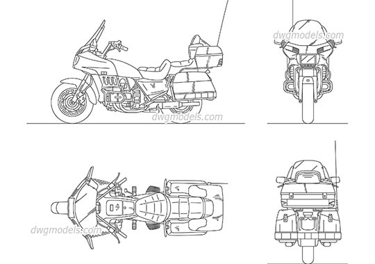 Detail Gambar Autocad Sepeda Motor Dwg Nomer 6