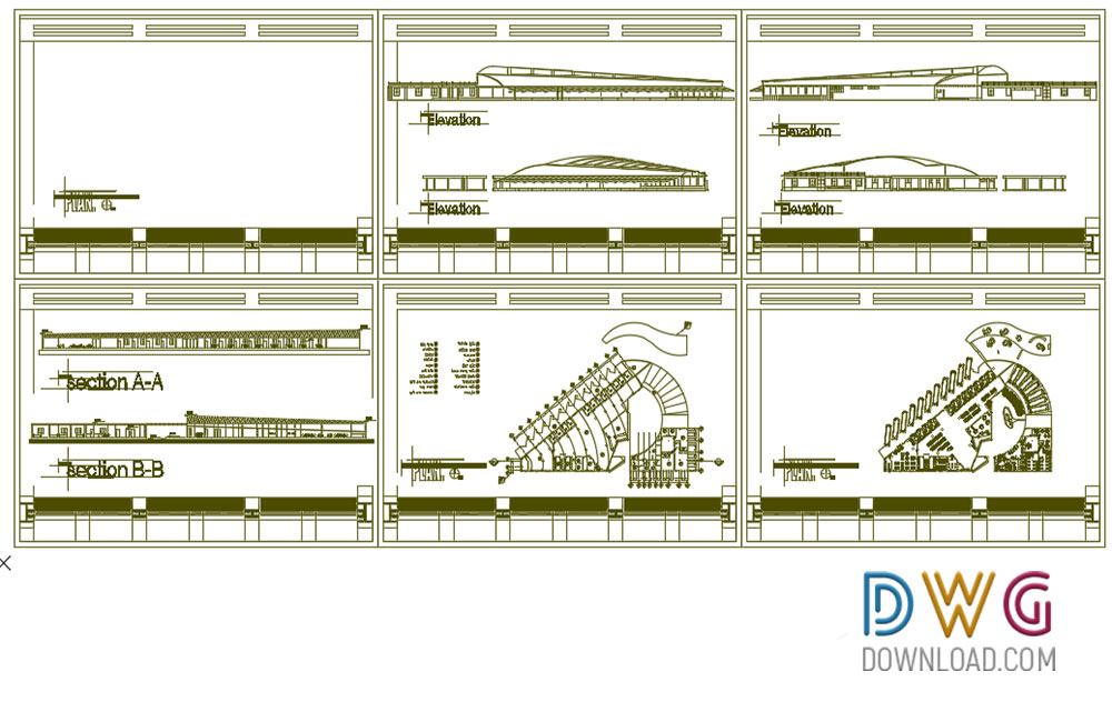 Detail Gambar Autocad Terminal Bus Lengkap Nomer 10