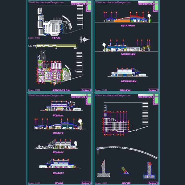 Detail Gambar Autocad Terminal Bus Lengkap Nomer 16