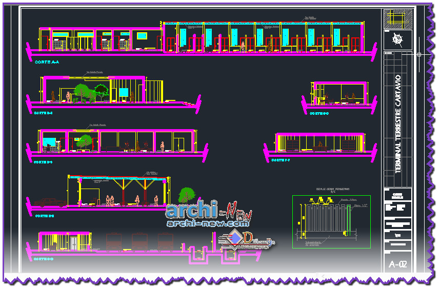 Detail Gambar Autocad Terminal Bus Lengkap Nomer 24