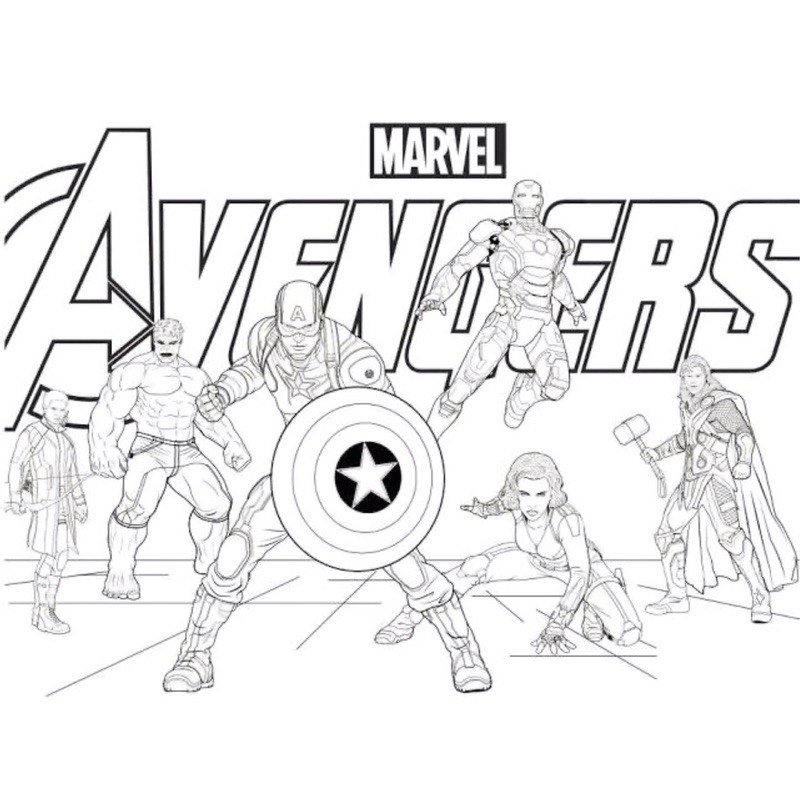 Detail Gambar Avenger Untuk Mewarnai Nomer 3