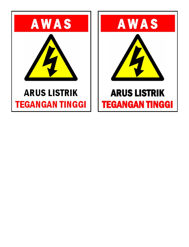 Detail Gambar Awas Listrik Bertegangan Tinggi Nomer 53