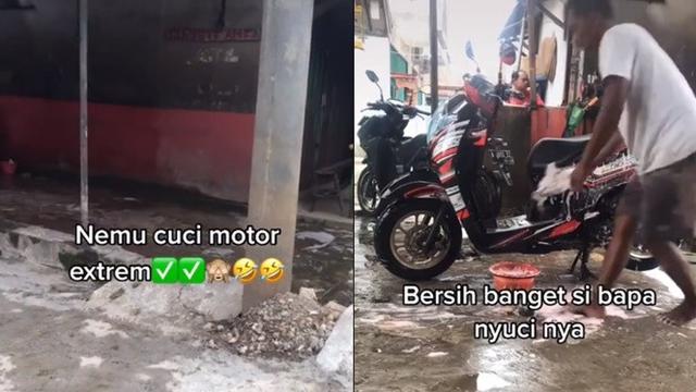 Detail Gambar Ayah Mencuci Sepeda Motor Nomer 47