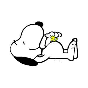 Detail Snoopy Sleeping With Woodstock Nomer 9