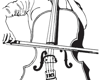 Detail Cello Abstract Art Nomer 18