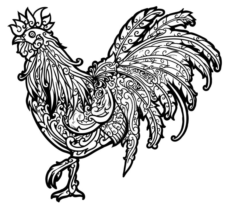 Detail Gambar Ayam Jago Hitam Putih Nomer 22