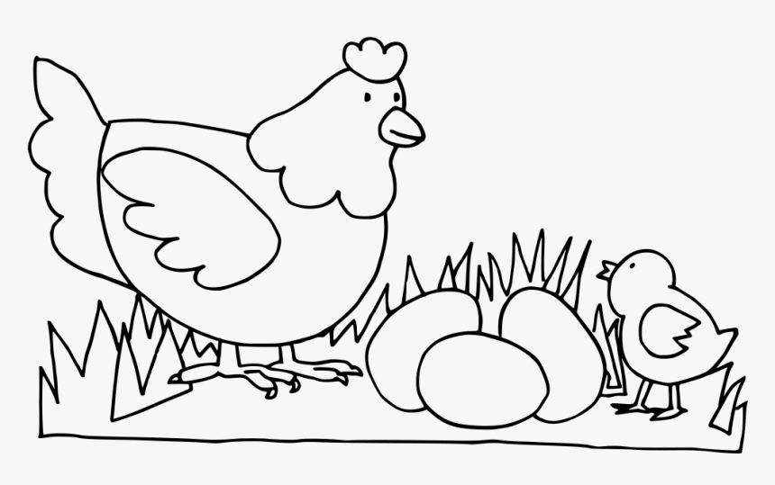Detail Gambar Ayam Kartun Hitam Putih Nomer 14