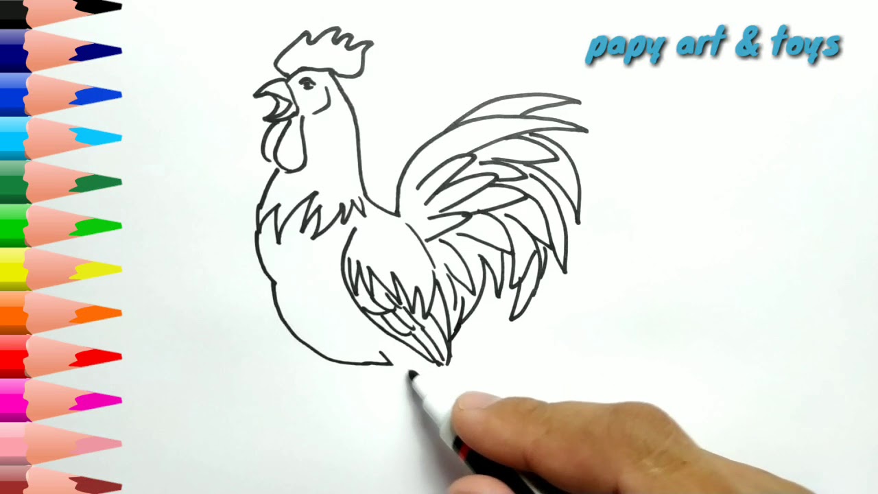 Detail Gambar Ayam Kartun Hitam Putih Nomer 40