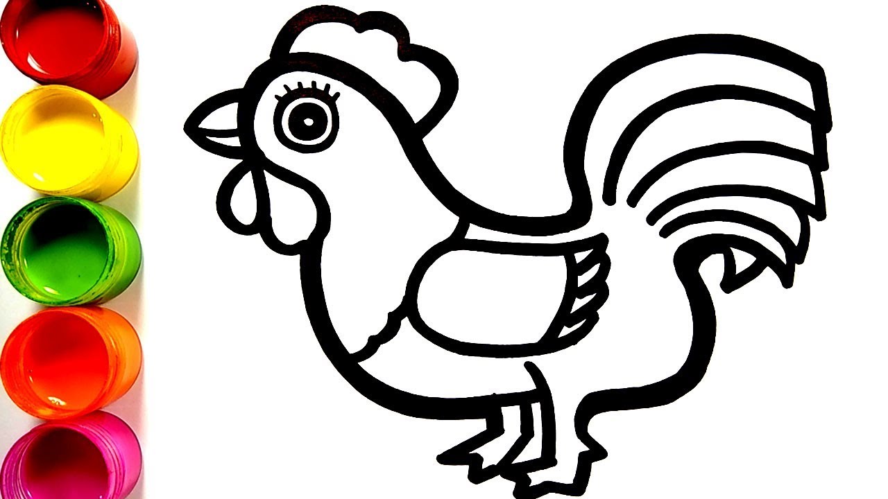 Detail Gambar Ayam Mewarnai Nomer 19