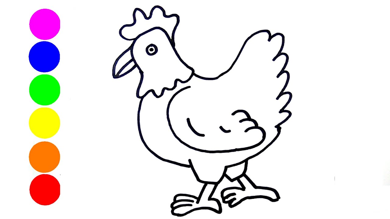Detail Gambar Ayam Untuk Diwarnai Nomer 3