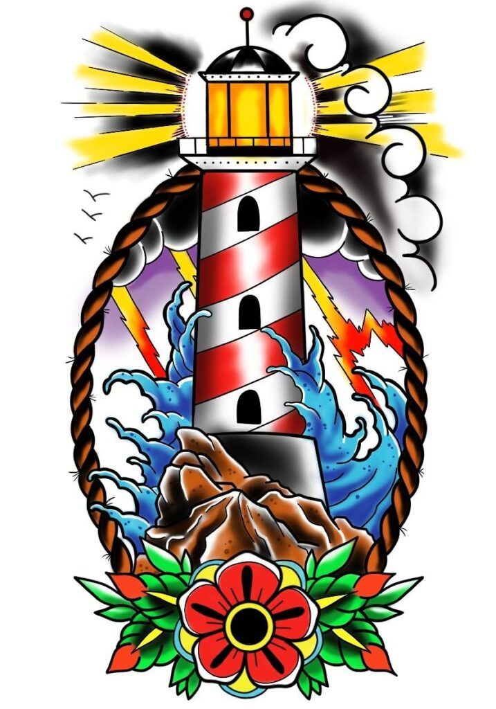 Detail Tattoo Motive Leuchtturm Nomer 4