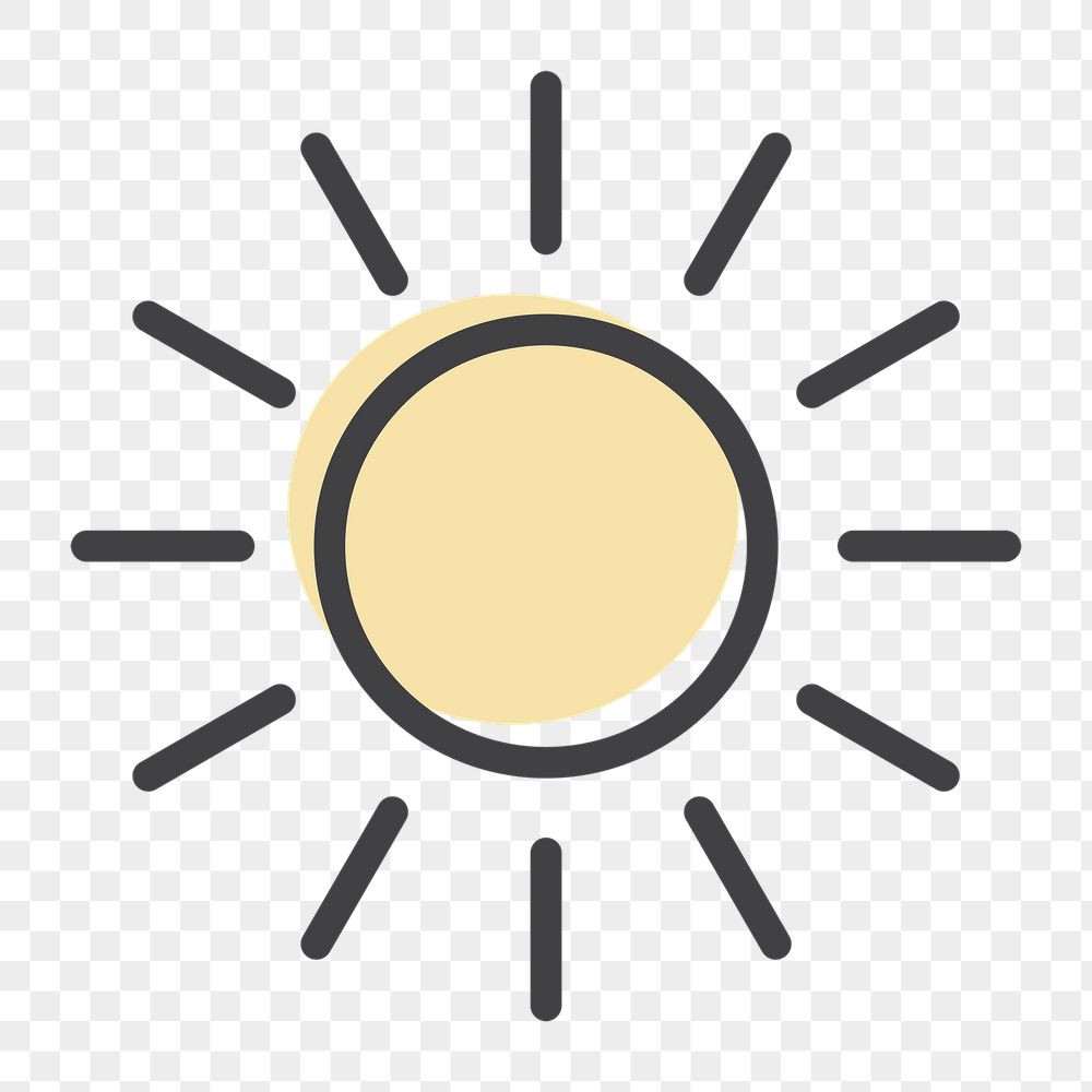 Detail Sun Icon Nomer 2