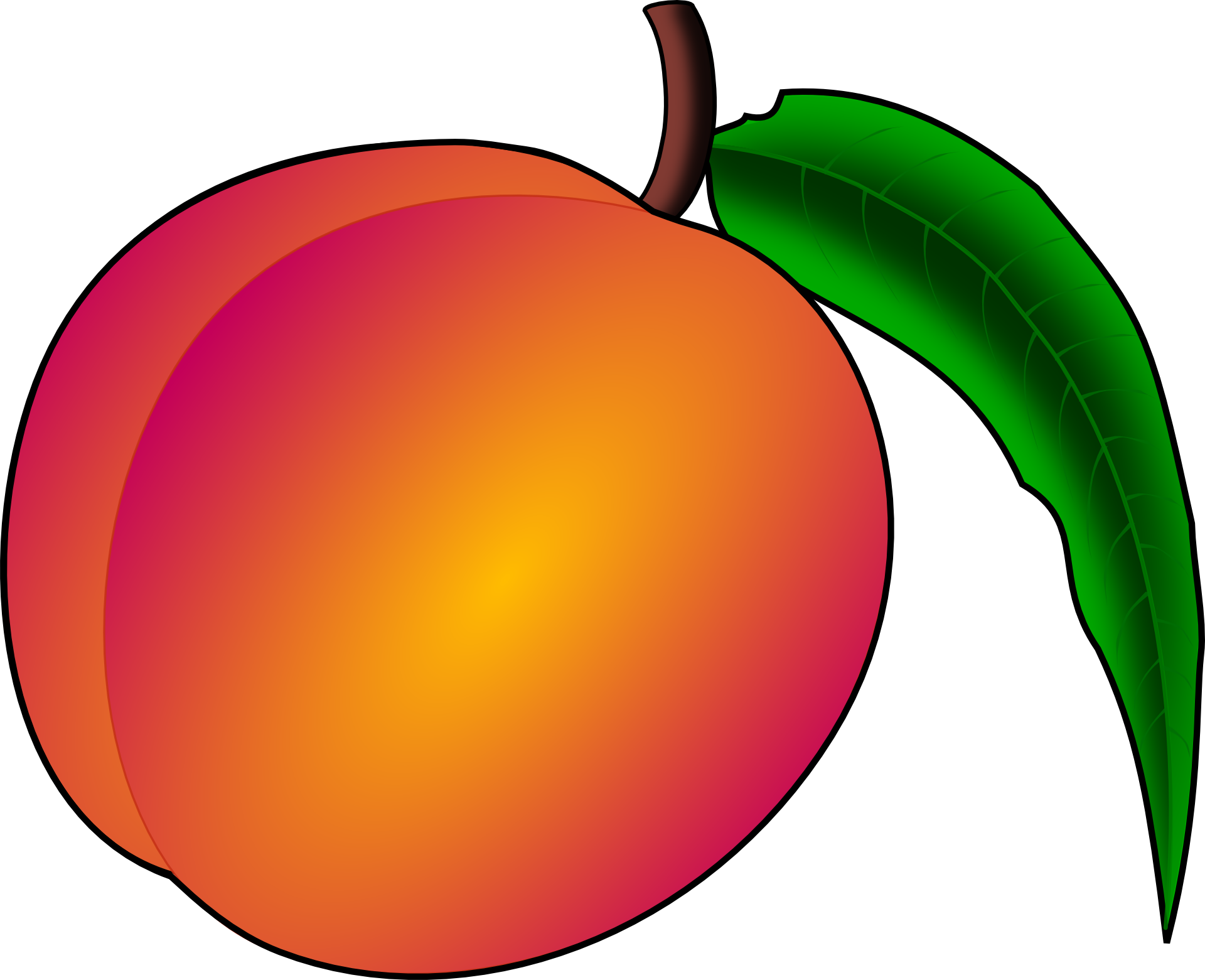 Detail Peach Drawing Nomer 11
