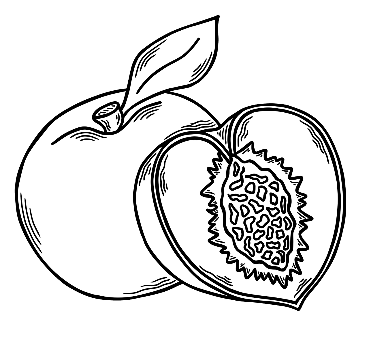Detail Peach Drawing Nomer 25