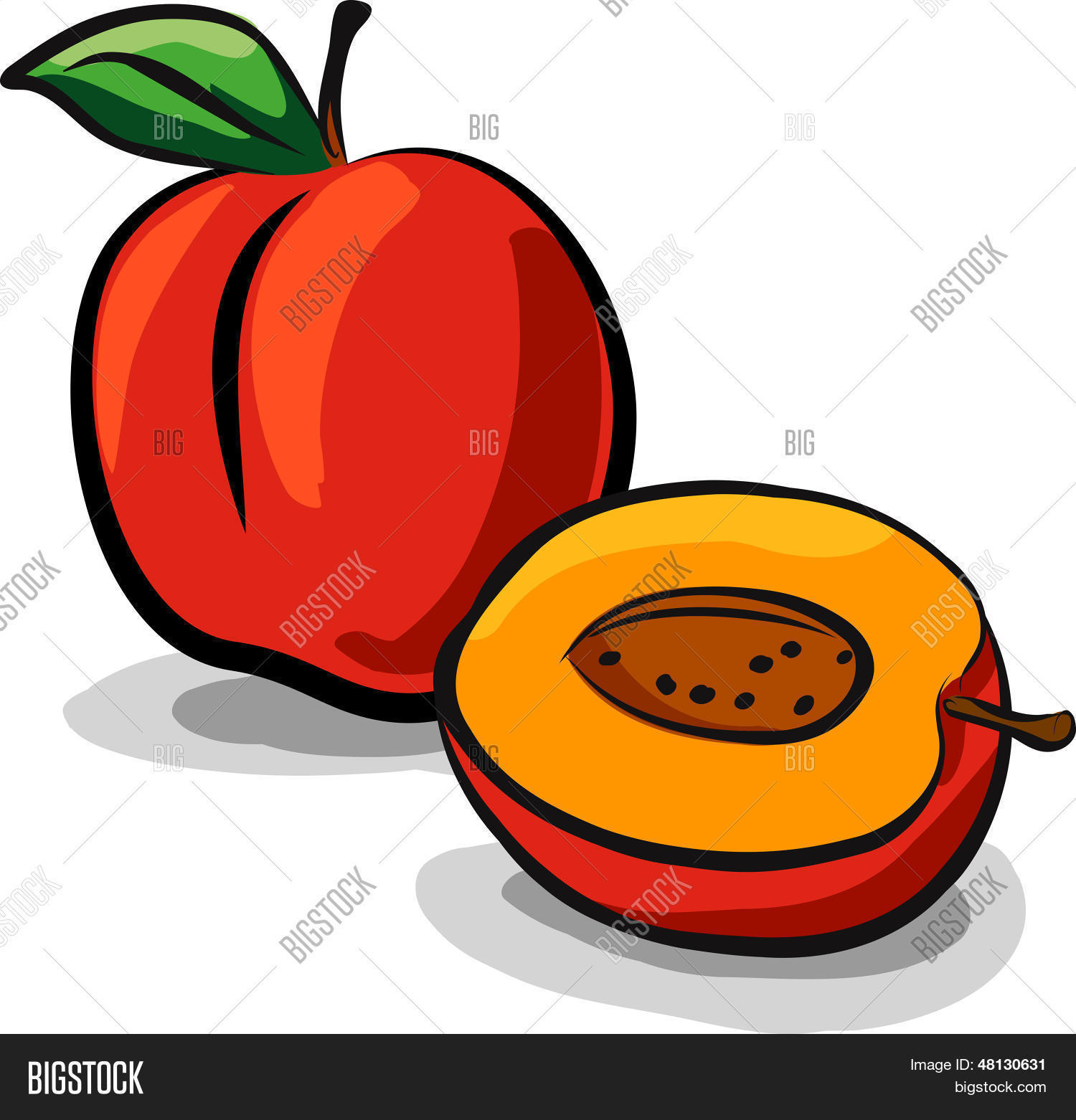 Detail Peach Drawing Nomer 5