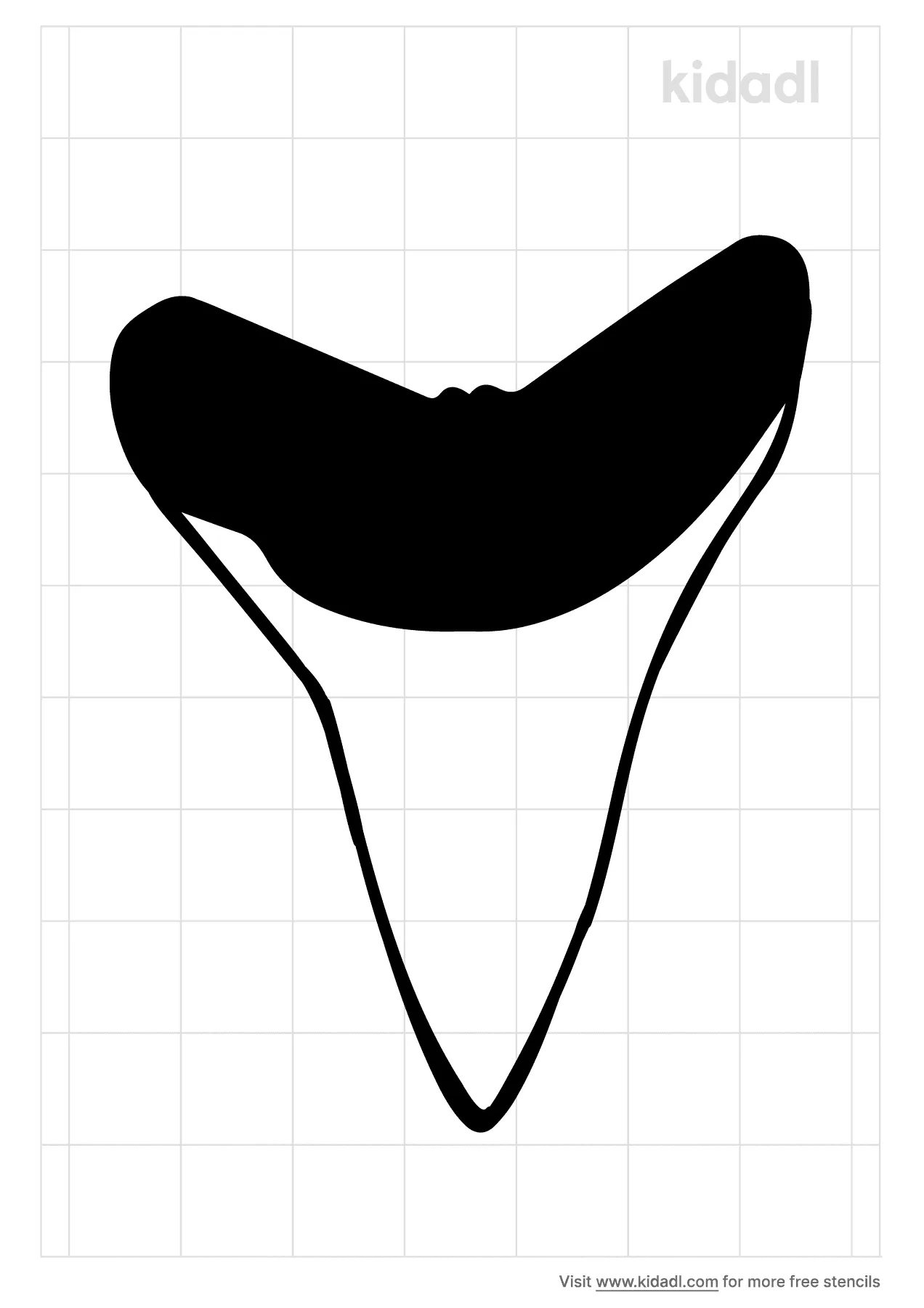 Detail Shark Tooth Outline Nomer 17