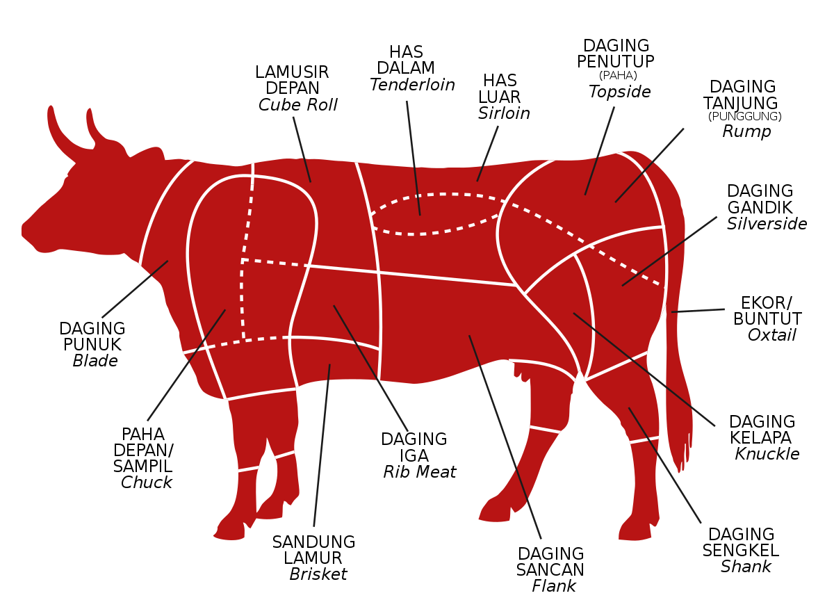 Gambar Bagian Daging Sapi - KibrisPDR
